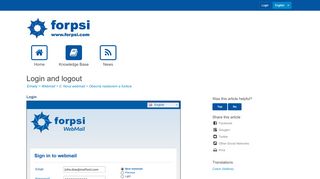 
                            12. Login and logout - FORPSI