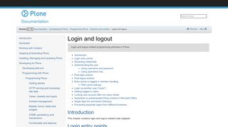
                            13. Login and logout — Plone Documentation v4.3