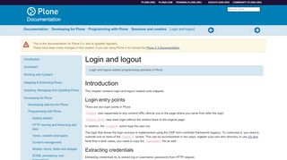 
                            13. Login and logout — Plone Documentation v5.1