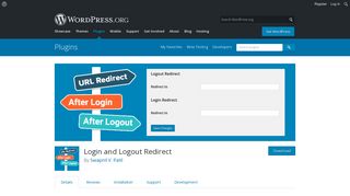 
                            12. Login and Logout Redirect | WordPress.org