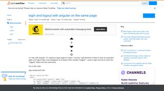 
                            1. login and logout with angular on the same page - Stack Overflow