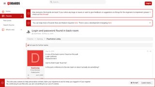 
                            1. Login and password found in back room | IGN Boards - IGN.com