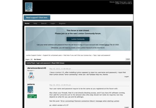 
                            2. login and password - Lumion forum