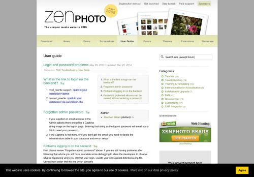 
                            1. Login and password problems | User guide | Zenphoto - The simpler ...
