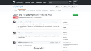 
                            9. Login and Register form in Frontend · Issue #168 · pagekit/pagekit ...