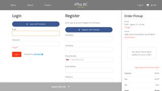 
                            8. Login and Register | iPho AC