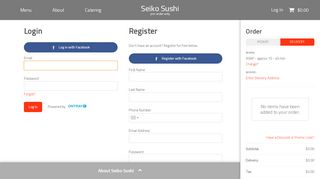 
                            2. Login and Register | Seiko - Seiko Japanese Restaurant