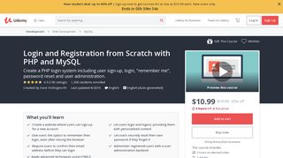 
                            11. Login and Registration from Scratch with PHP and MySQL | Udemy