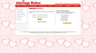 
                            6. Login and Search Matrimonial of all Religions - Marriage Rubru