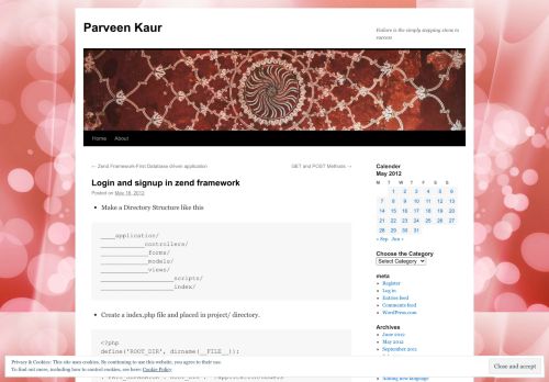 
                            1. Login and signup in zend framework | Parveen Kaur