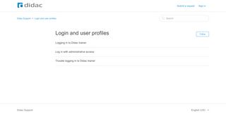
                            8. Login and user profiles – Didac Support