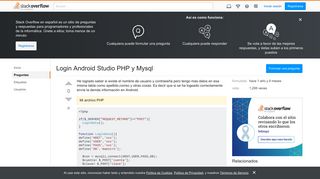 
                            7. Login Android Studio PHP y Mysql - Stack Overflow en español