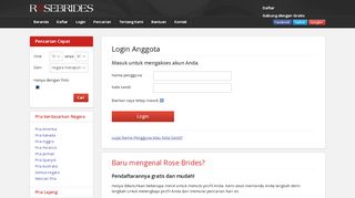 
                            5. Login Anggota - Rose Brides