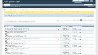 
                            4. Login, Anmelde- und Emailempfangs-Probleme - OTRForum