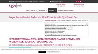 
                            11. Login, Anmelden in Backend - Wordpress, Joomla, Typo3 und Co ...