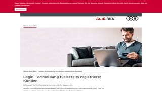 
                            3. Login - Anmeldung für bereits registrierte Kunden - Audi BKK