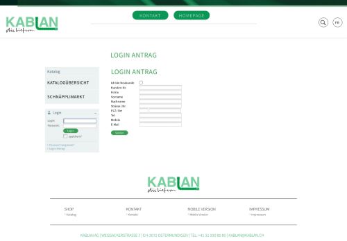 
                            12. Login Antrag- Shop KABLAN AG