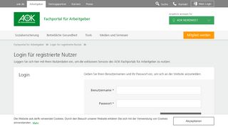 
                            10. Login | AOK - Service für Unternehmen - AOK-Business