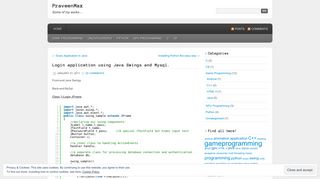 
                            5. Login application using Java Swings and Mysql. | PraveenMax
