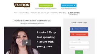 
                            8. Login & apply home teaching jobs in Lucknow - TheTuitionTeacher.com