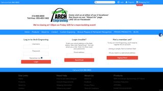 
                            3. Login - Arch Engraving | Awards | Recognition | Personalized Gifts