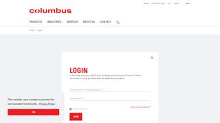 
                            9. Login area - columbus - columbus