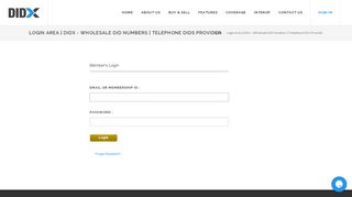 
                            8. Login Area | DIDx - Wholesale DID Numbers | Telephone DIDs Provider