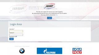 
                            4. Login area - IBSF