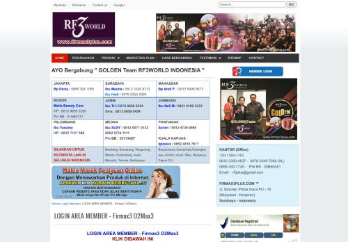 
                            3. LOGIN AREA MEMBER - Firmax3 O2Max3 | RF3 WORLD - Cream ...