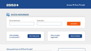 
                            10. Login área privada ASISA