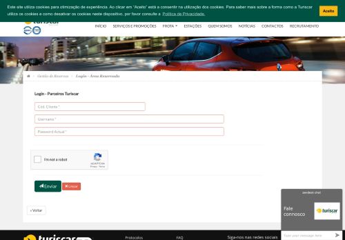 
                            3. Login - Área Reservada | Turiscar Rent-a-Car - Aluguer de viaturas ...