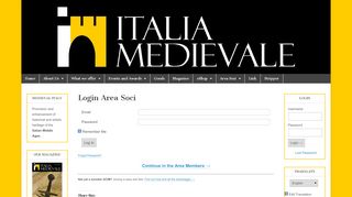 
                            9. Login Area Soci - Medieval Italy - Italia Medievale