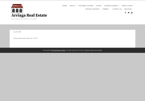 
                            10. Login – Arriaga Real Estate