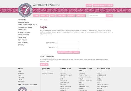 
                            9. Login - Arton Giftware