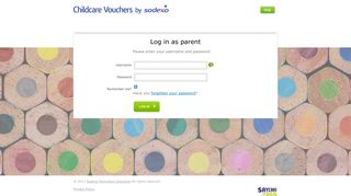 
                            1. Login as a Parent - Sodexo Childcare Voucher Scheme