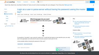 
                            13. Login as a user in parse-server without having his password useing ...