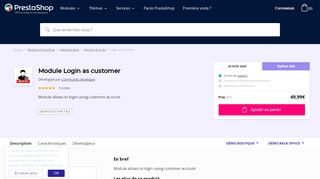 
                            2. Login as customer - PrestaShop Addons