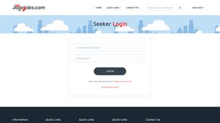 
                            1. Login as Seeker - Jagojobs