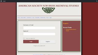 
                            3. Login | ASIMS - American Society for Irish Medieval Studies