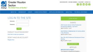 
                            12. Login - ASQ Houston Section 1405