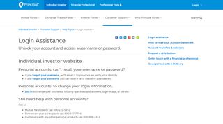 
                            4. Login Assistance | Principal Funds