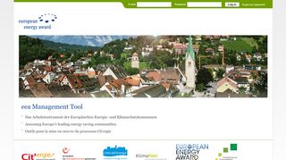 
                            2. Login Association European Energy Award AISBL - eea Tool