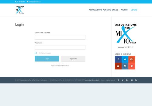 
                            9. Login | Associazione per MITO Onlus | Prenotazioni