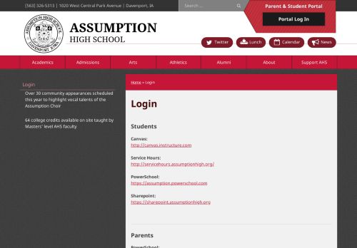 
                            5. Login - Assumption High School