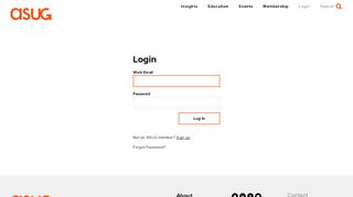 
                            1. Login - ASUG