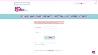 
                            5. Login @ Huddersfield Students' Union