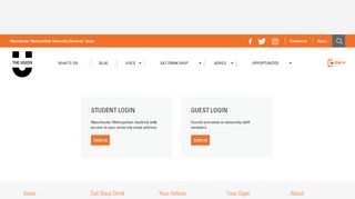 
                            5. Login @ Manchester Metropolitan University Students' Union