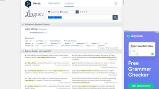 
                            4. login attempt - Deutsch-Übersetzung – Linguee Wörterbuch
