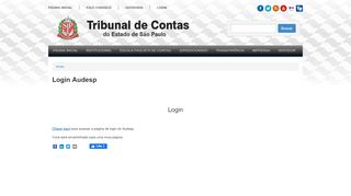 
                            10. Login Audesp | Tribunal de Contas do Estado de São Paulo - TCE-SP