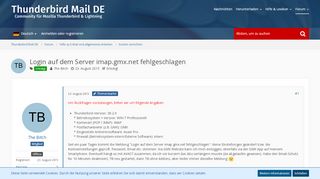 
                            2. Login auf dem Server imap.gmx.net fehlgeschlagen - Konten ...